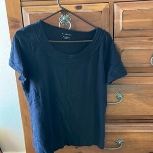 Talbots NWOT Women’s Navy Blue Short Sleeve Tee Size Large